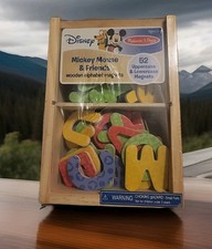 Disney Melissa  Doug Wooden Alphabet Magnets Uppercase and Lowercase Letters