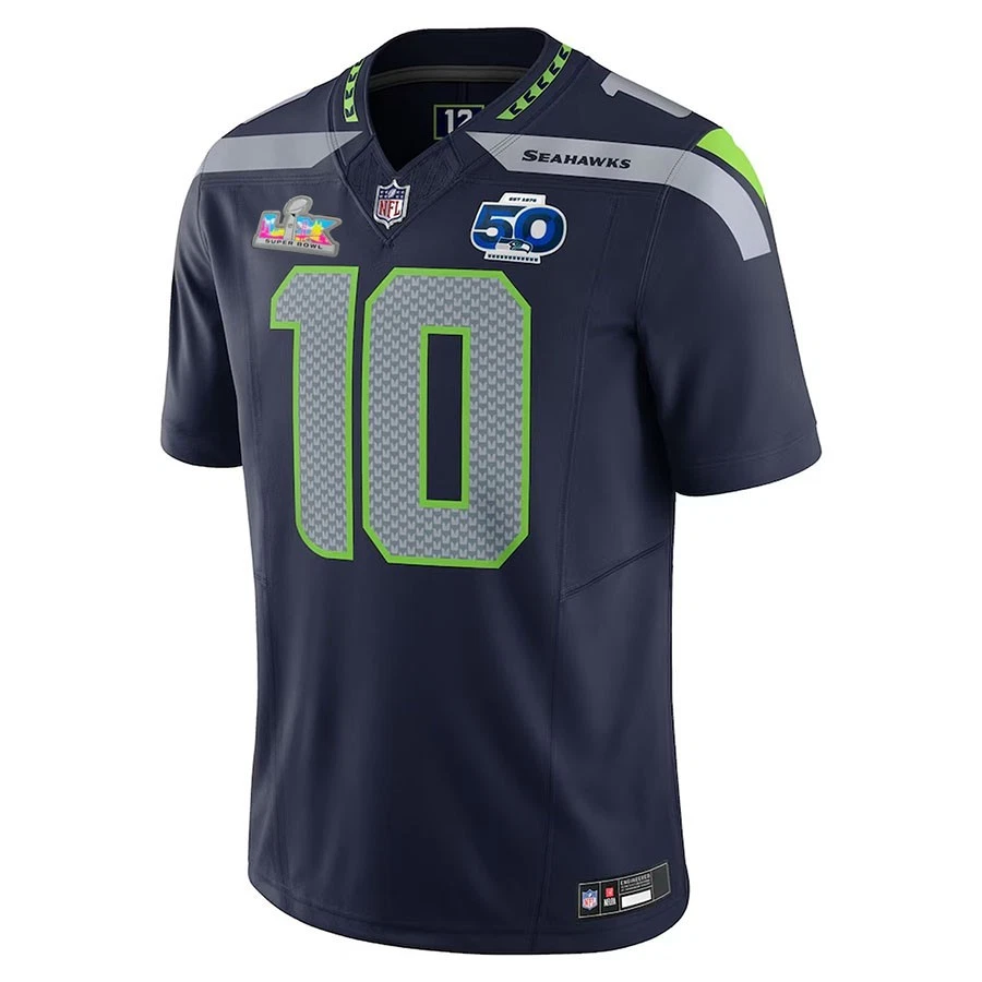 Seahawkss Men's #10 Cooper Kupp 50th /Super B.owl LX Patch Game Jersey