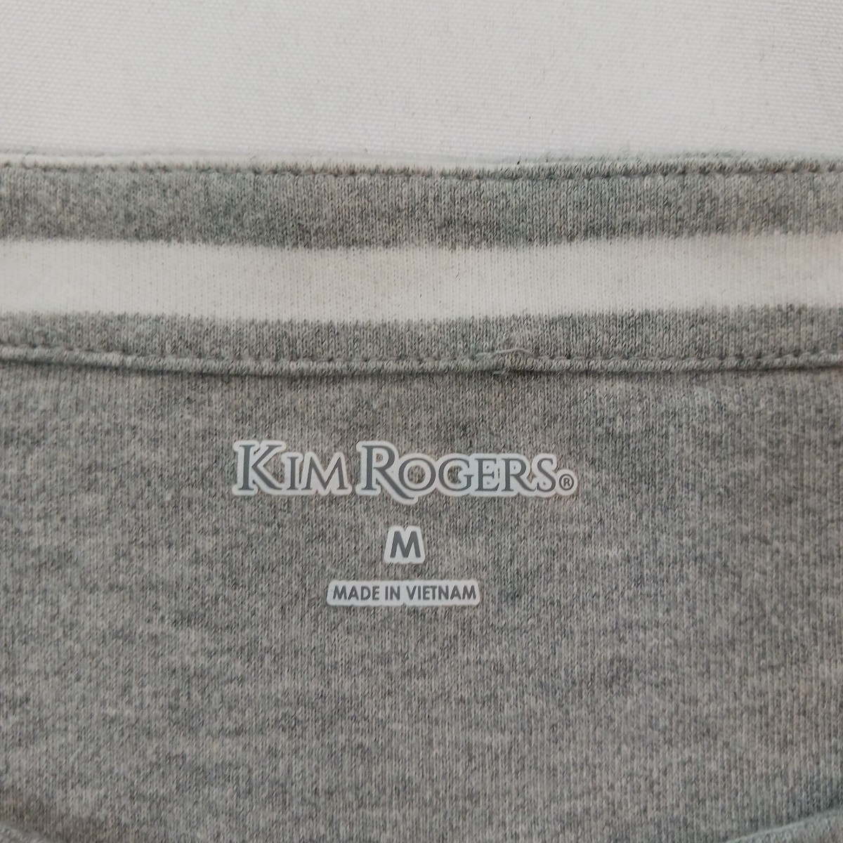 Kim Rogers RN#31104 Women's M Gray Front Pockets Pullover Sweatshirt 3/4  Sleeve | eBay