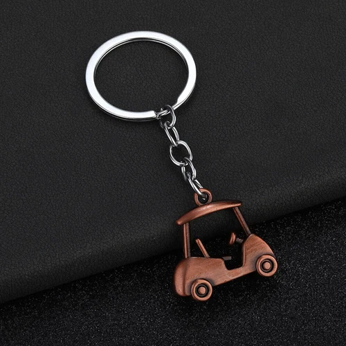 1pc Fashionable Hot Selling Alloy Golf Cart Neutral Fun Gift Keychain - Imagen 9 de 35