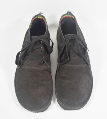 One Love Bob Marley Rasta Brown Suede Leather Sneakers  display picture 3
