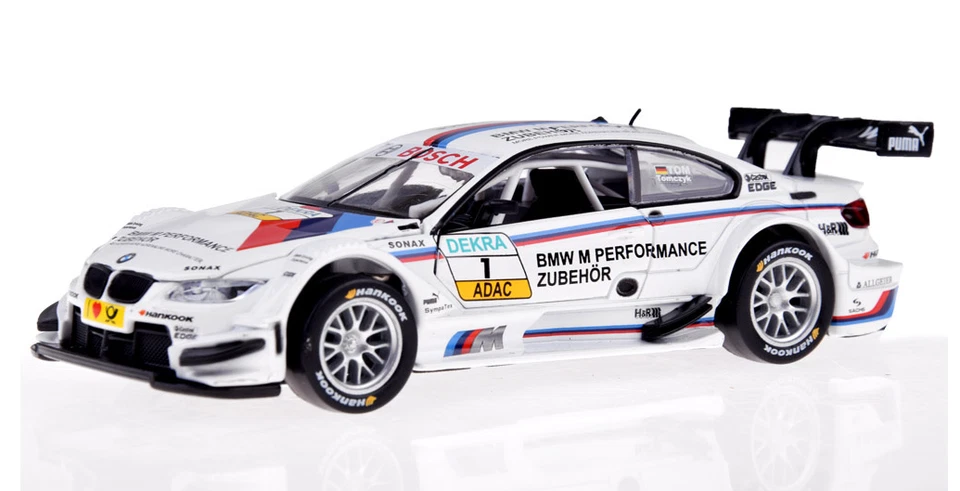 BMW M3 DTM Silver Wheel 1:32 Nuovo Retrocarica Breechloading Car 1/32 - Immagine 2 di 4