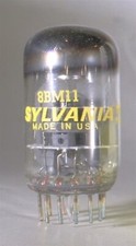 8BM11 TUBE SYLVANIA NIB TESTED & BOXED VINTAGE COMMERCIAL SURPLUS