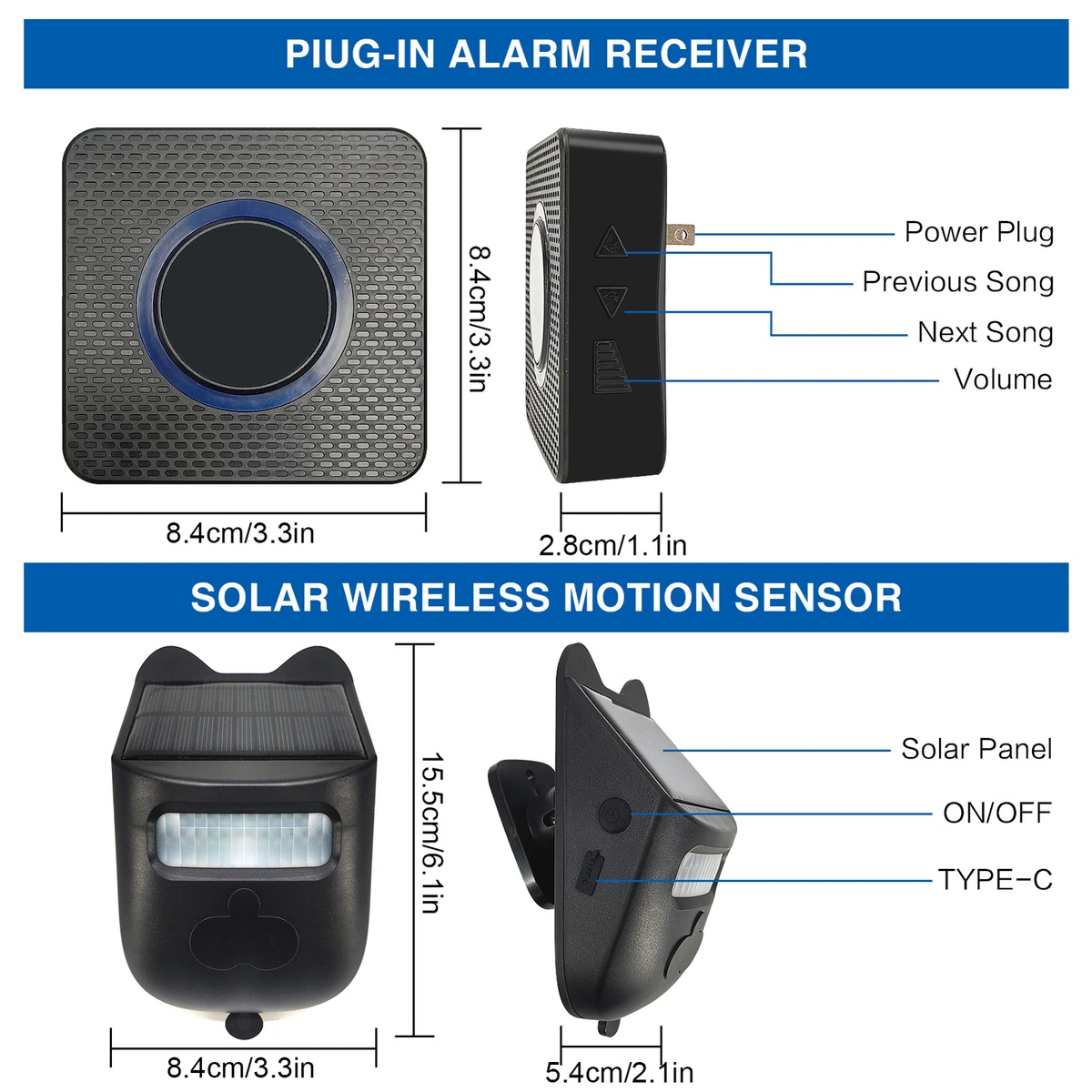 Solar powered sales driveway alert system