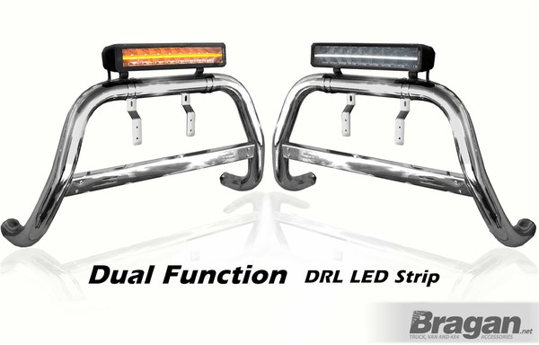 Bull Bar Mit LED Light Bar FüR Vauxhall Opel Vivaro 2002-2014 Hoch, Abnehmbar-image