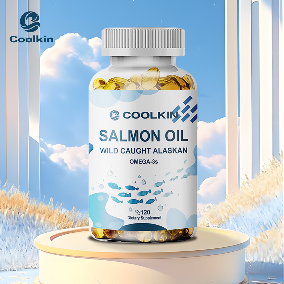 120 un. ACEITE DE SALMÓN-EPA, DHA, Omega-3-apoya la salud de la piel, el corazón y el cerebro, antioxidante