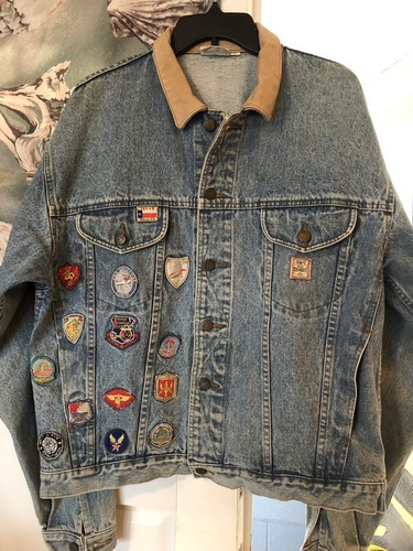 Avirex Flight Jeans Patch Jacket sz.L 