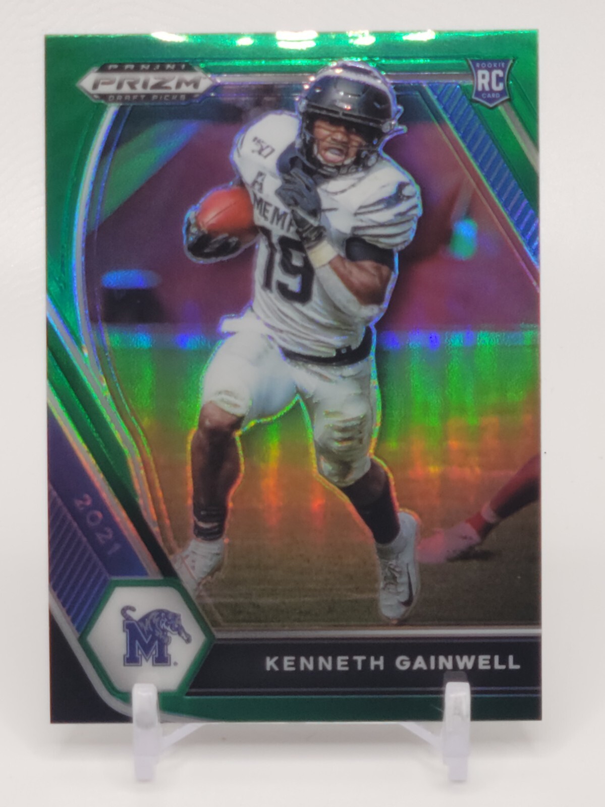 2021 Panini Prizm Draft Picks Green Prizm Kenneth Gainwell Memphis Tigers #113