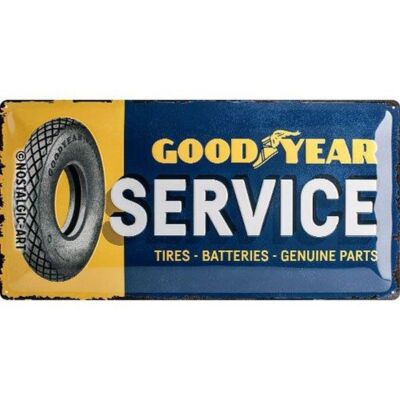 Nostalgic-Art - Retro Garage Blechschild Metallschild 25x50cm - Goodyear Service