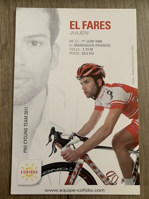 RADSPORT Cycling Radsport Karte Julien EL FARES (Team COFIDIS 2011)