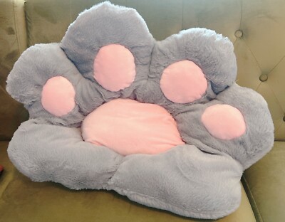 Katzenpfote Plüsch Katzenbett Sofa Stuhlkissen Grau 70x60cm