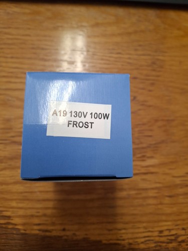 A19 100 WATT 130V FROSTED LIGHTBULBS 4 PACK - NEW - Picture 2 of 2