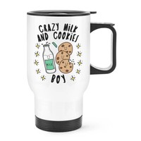 VerrüCkte Milch Und Kekse Jungen Stars Reisetasse Tasse Mit Griff Sohn Best Spaß