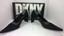 thumbnail 4 - Designer Fancy DKNY Black Suede Kelsey Pump Heels Shoes Women's Size 8 