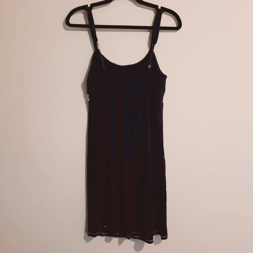 Josie Natori Navy Blue Women's Nightie Sz Small Stretch Knit Mid-Length Babydoll - Image 2 of 4