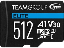 Team Group 512GB Elite microSDXC UHS-I U3, V30, A1, w/ SD Adapter, 100MB/s