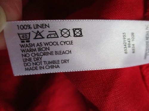 Debenhams - Red, short sleeve 100% linen, shirt - Size UK16/EU44 - Picture 10 of 10