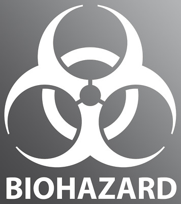 4'' BIOHAZARD WARNING Decal Vinyl Sticker Logo Pick COLOR
