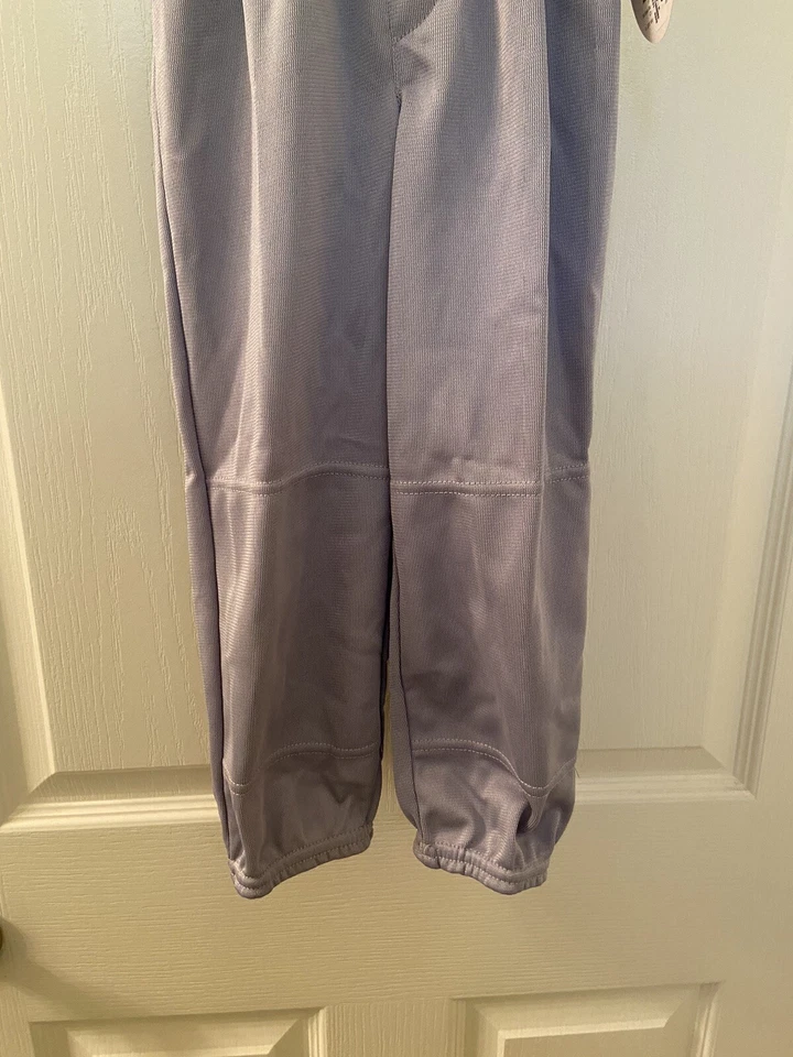 Wilson Youth Team Poly Pull On Baseball Pants Gray Elastic Waist Size Small NWT - Image 3 of 4