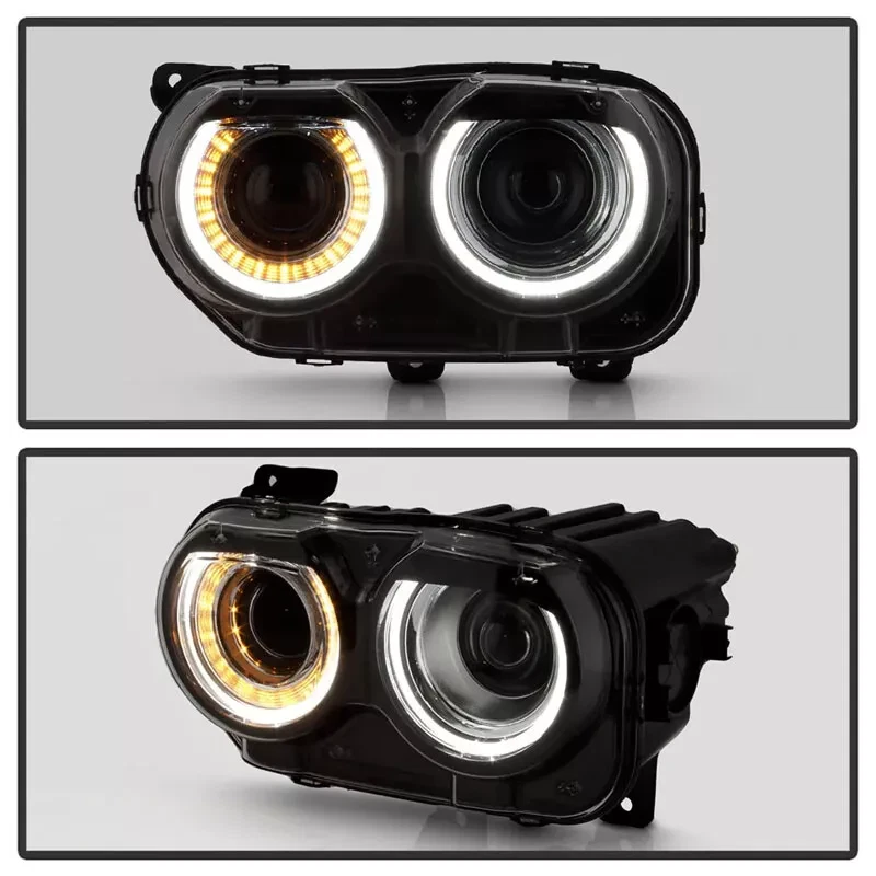 For 2015-2023 Dodge Challenger Halogen Headlights w/LED DRL Projector Left&Right Foto 4 de 4