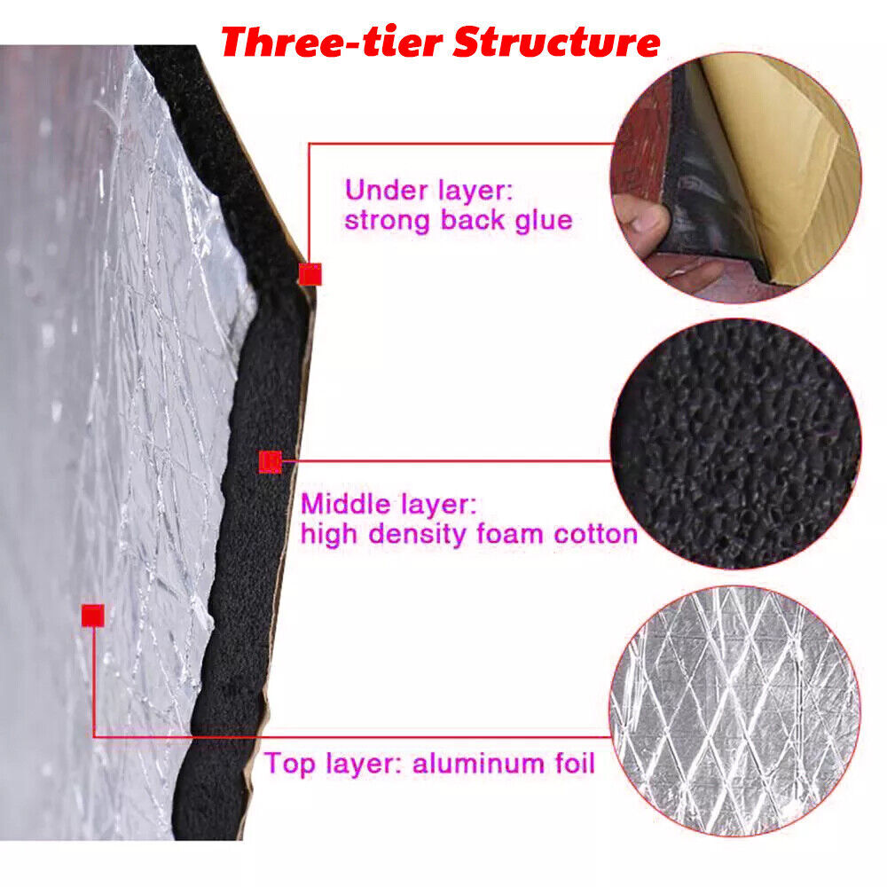 1Mx5M Sound Deadener Roller Car Insulation Mat Heat Shield Noise