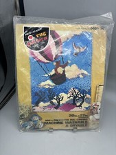 Vintage Rug Pattern Kit By Coats & Clark Up,Up And Away 6620-34 Sealed