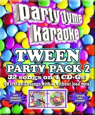 Party Tyme Karaoke Tween Party Pack 2 (4 CD/32+32-Song Party Pack] FREE SHIPPING