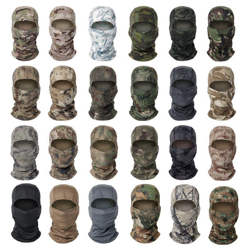 Tactical Camo Balaclava Face Mask Army Military Hunting Shooting Headwear Hats