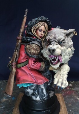 Wolf Girl Resin Modellbausatz Maßstab 1:6 12 Inch Fantasy Figur unbemalt ungebaut
