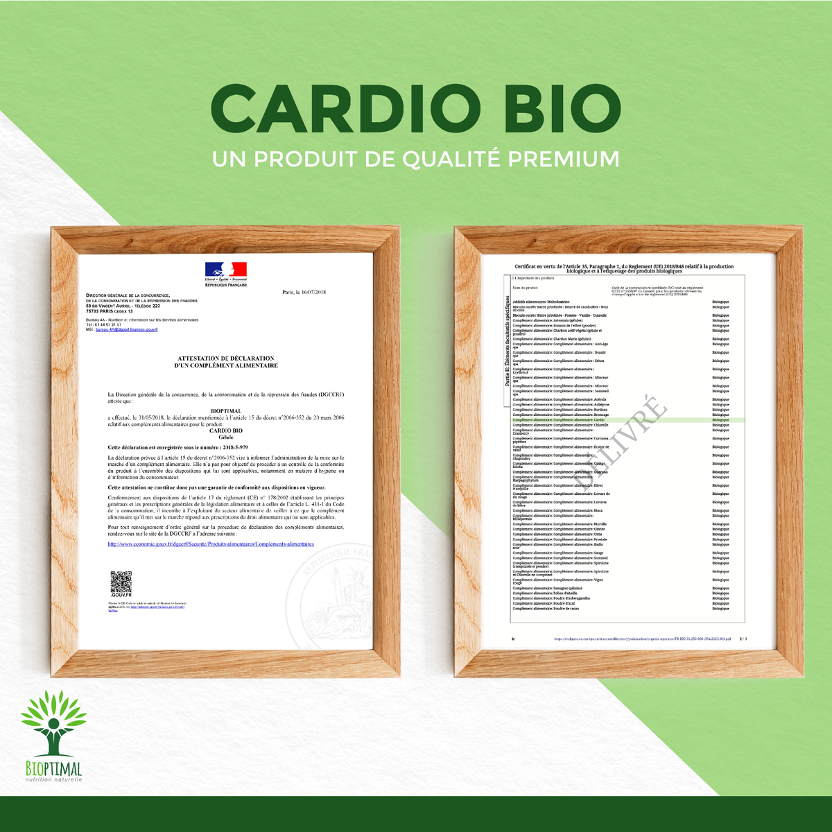 Complément Alimentaire Cardio Bio - 60 Gélules - À Base De Plantes (aubépine, Ail, Olivier) - Fabriqué En France