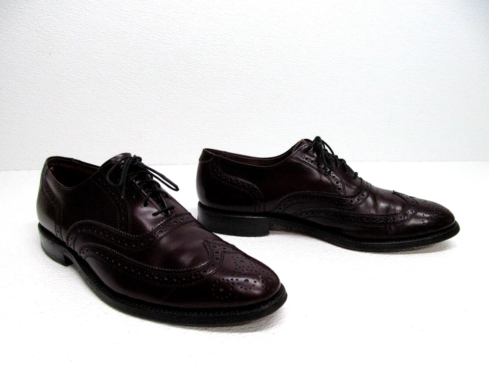 Oxford Allen Edmonds Lloyd punta de ala cuero borgoña para hombre talla 9 C Foto 2 de 4