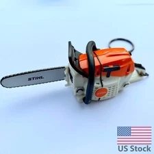 Stihl Chainsaw Key Ring Keychain Battery Operated with Saw Sound