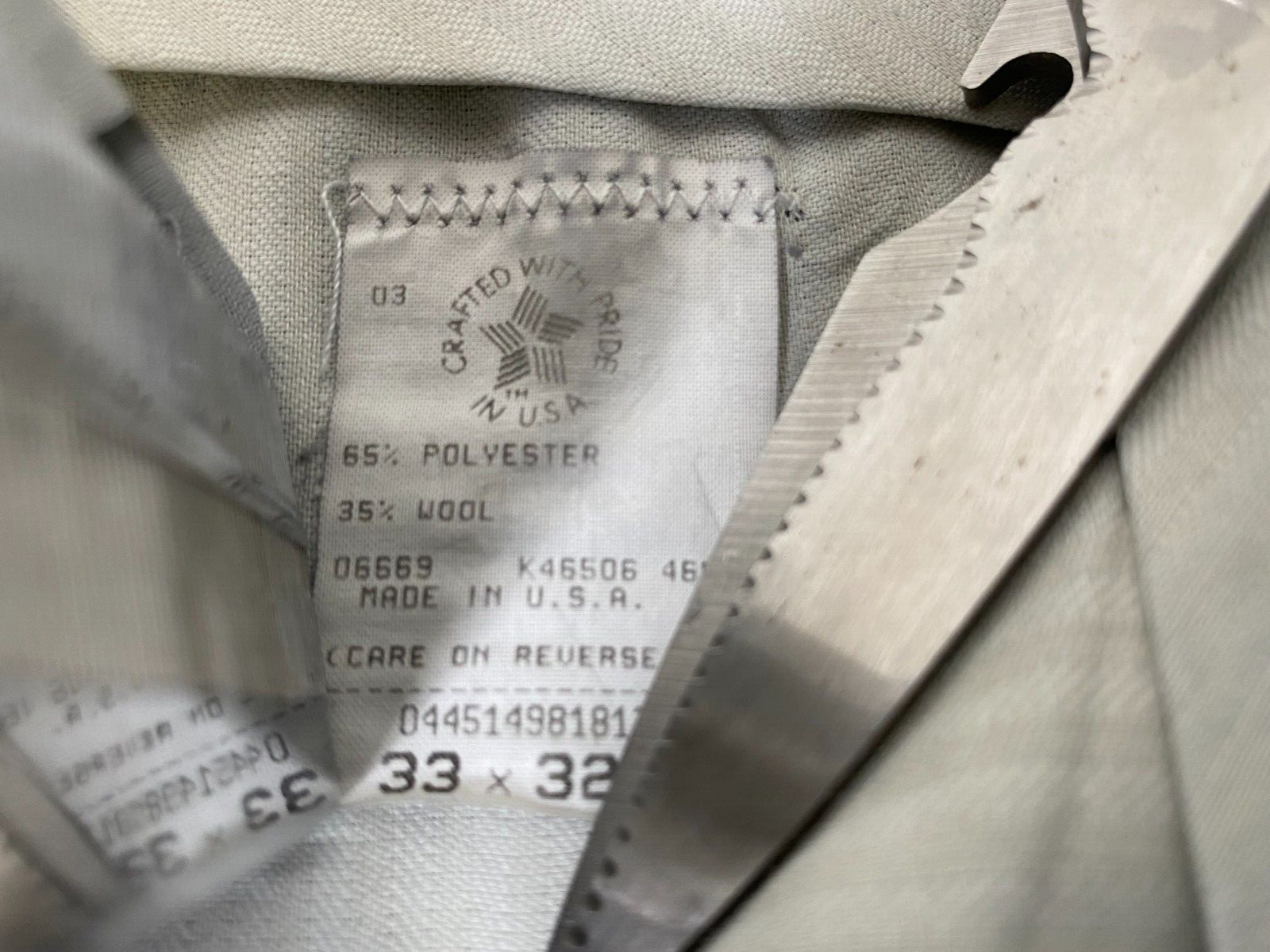 Vintage Roundtree & Yorke Wool Blend Pleated Dress Pants Men's 33 x 32 Blue VTG