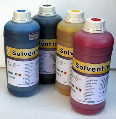 Eco Solvent Tinte 4L oder 4L + Reiniger für Epson  Mimaki  Mutoh  Roland 