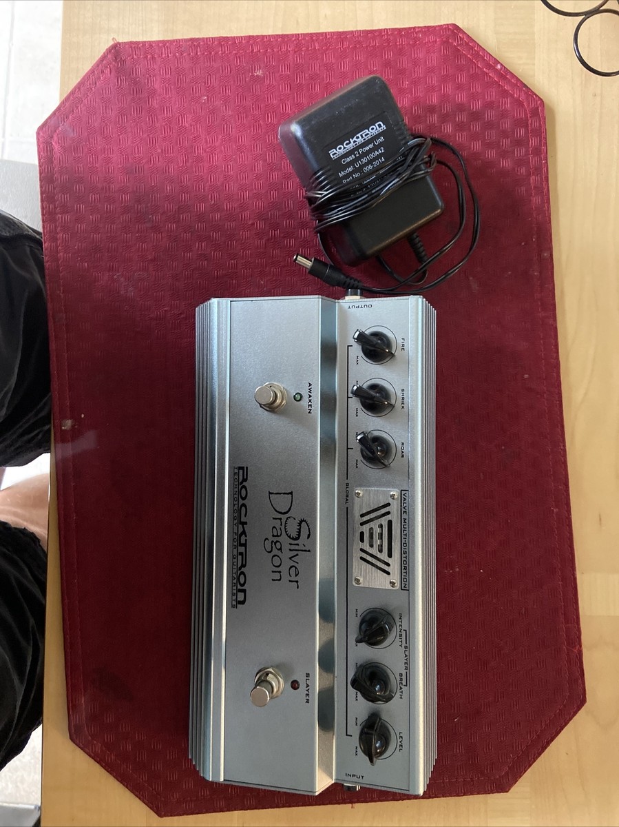 Rocktron Silver Dragon Distortion Guitar Pedal Tube & Solid