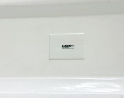 Crate and Barrel Serving Tray Long Rectangular Porcelain Serving Tray 15 inches - Picture 2 of 4