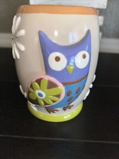 CHALLIS ROOS OWL MULTI PURPOSE TUMBLER/HOLDER, 4" X 3.5"