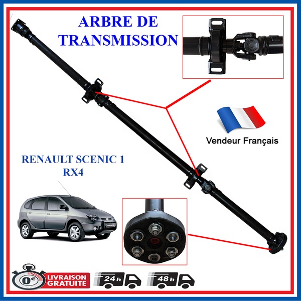 Partsline Renault Scenic 4X4 RX4 Kardanwelle Mit Halter + Flector 8200058705 NEU-image