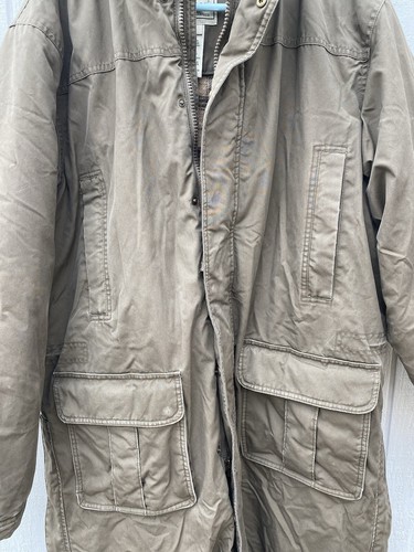 VTG LL Bean Mens XL Parka Trench Coat Thinsulate Goretex Wool Lined Green - Picture 5 of 17
