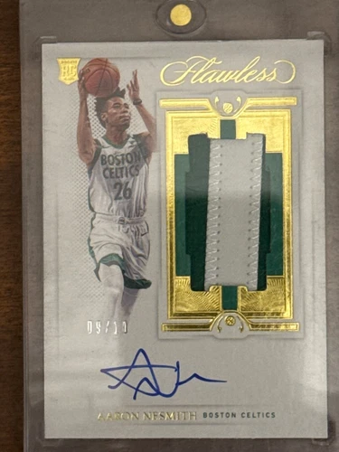 2020-21 NBA Flawless Gold 9/10 RC Aaron Nesmith RPA Rookie Patch Auto