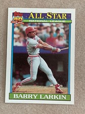 1991 TOPPS BASEBALL CARD #400 BARRY LARKIN HOF CINCINNATI REDS NMMT FREE SHIP!