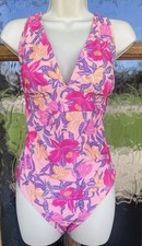 Old Navy One Piece Floral Swimsuit Size Large Women's