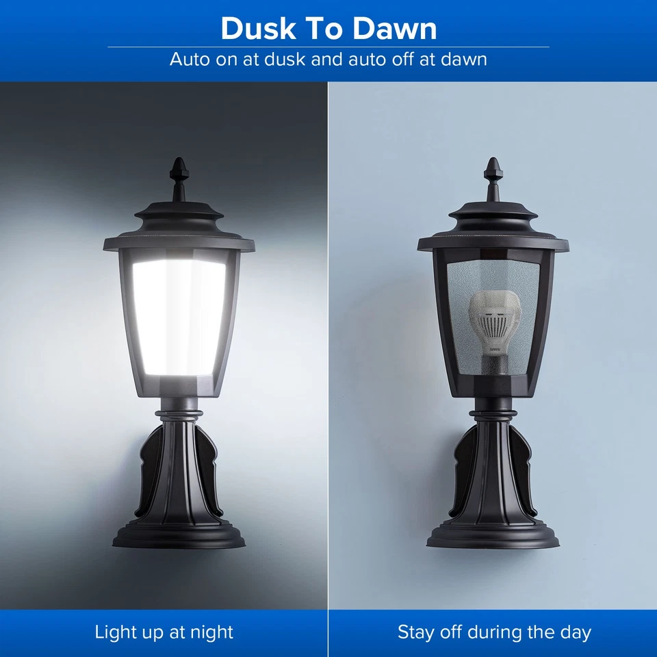 2 pcs LED Light Bulb Dusk-to-Dawn Auto On/Off 13W=100W 5000K Night Lights E26 - Image 4 of 4