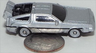 Lot of 3 Very Small JADA Die Cast DeLoren Time Machine from Back To The Future