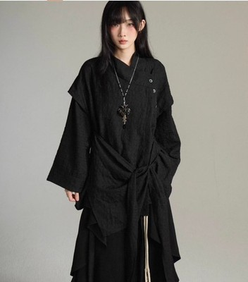 Chinese Style Retro Women Long sleeves blouse Shirt coat Hanfu Top