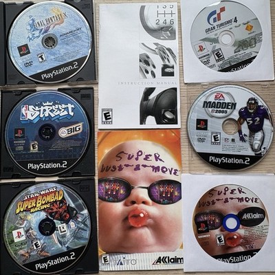 PS2 Game Lot Final Fantasy X GT4 NBA Street Madden Bust A Move Star Wars PS2