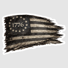 1776 Betsy Ross American Flag Black Tactical Vinyl Sticker Decal Patriotic