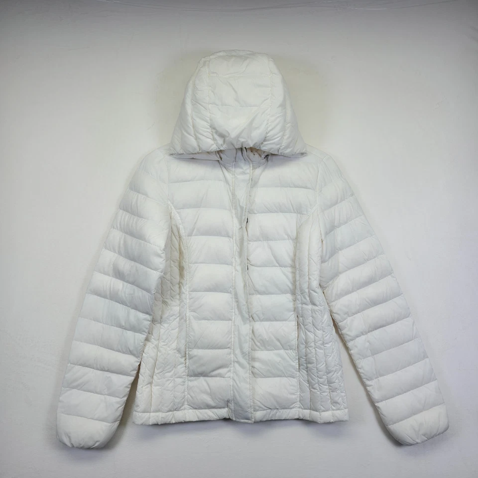 Jaqueta acolchoada térmica feminina 32 graus S branca ganso leve casaco embalável - Imagem 2 de 4