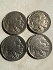 Lot of 4 Buffalo / Indian Head Nickels with Full Date Great Condition
