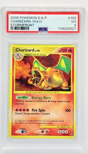 2008 POKEMON DIAMOND & PEARL STORMFRONT #103 CHARIZARD-HOLO PSA 3